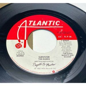 The Dukes Survivor 45 Rock Record Promo Atlantic 7-86869 VG+ 1982